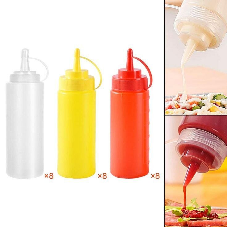 Bouteilles Squeeze Sauce Plastique