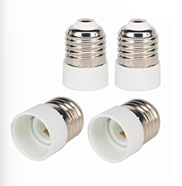 Pack of 10 Pcs E27 to E14 Lamp Socket Converter Holder for LED Convert Large Screw to Small Screw Holder