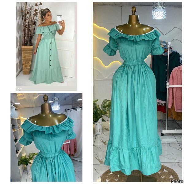 Robe d'été turquoise élégant