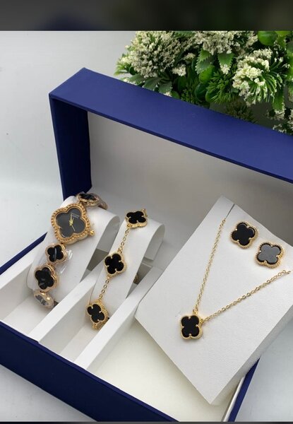 Watch,necklace,earrings and bracelet