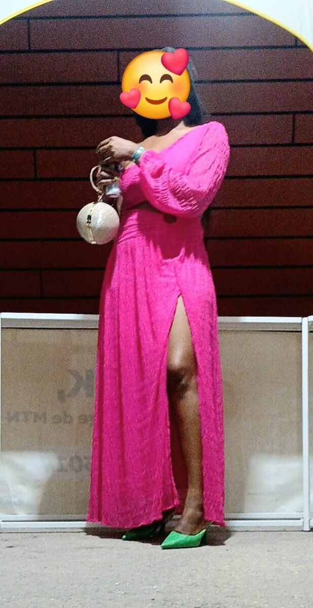 Robe asymétrique fuchsia