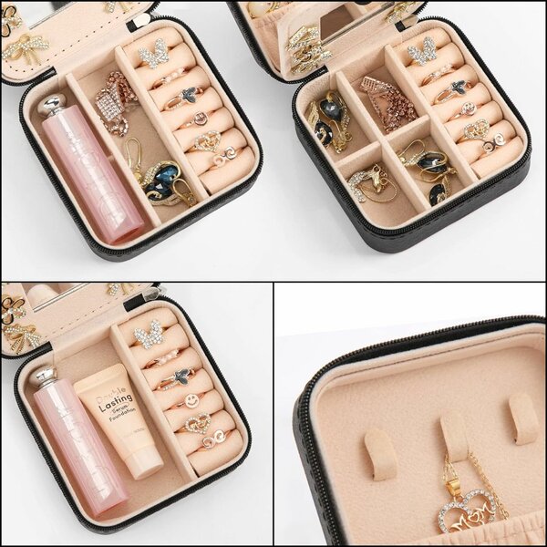 Jewelry Organizer Box with Mirror