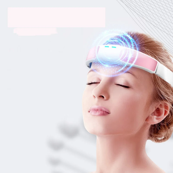Rechargeable anti stress head and eye massager