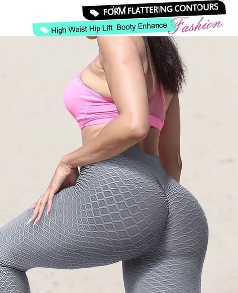 Pantalon de yoga texturé pour femme avec contrôle du ventre