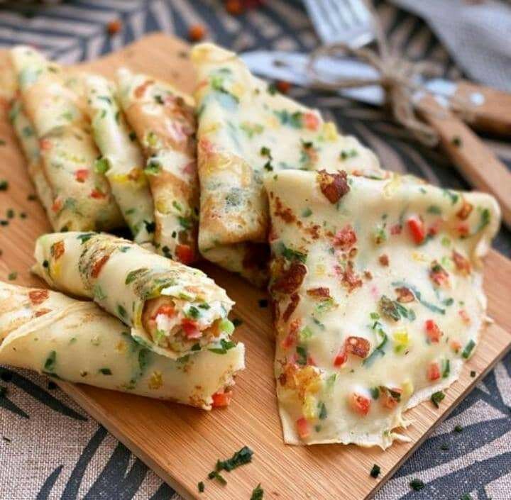 Crêpes jambon fromage viande