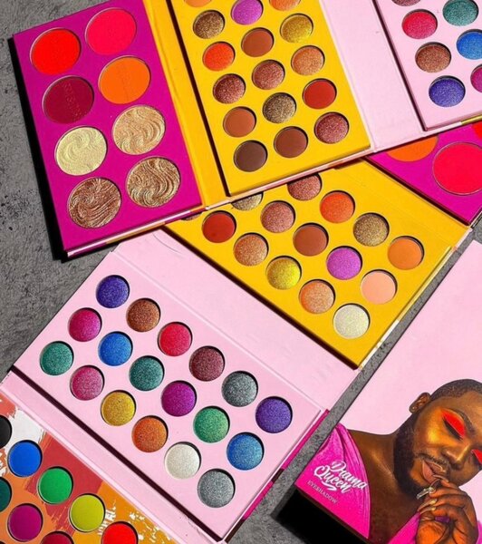 Palette de fards colorés