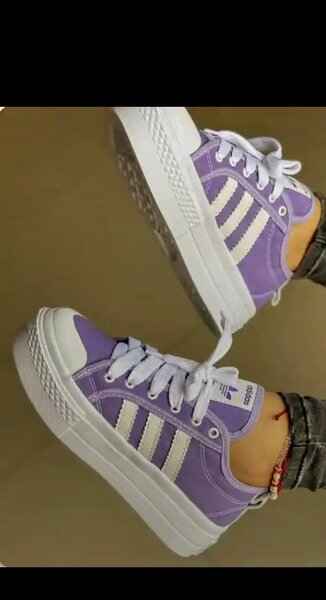 Baskets violettes plateforme