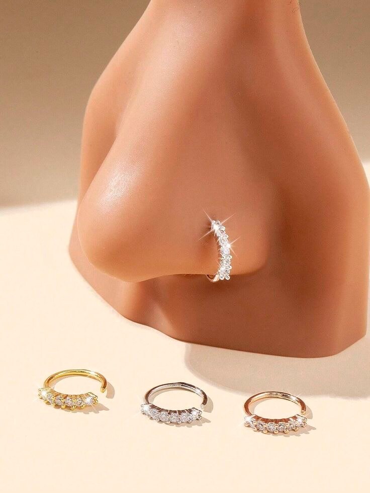 Anneaux de nez élégants en or