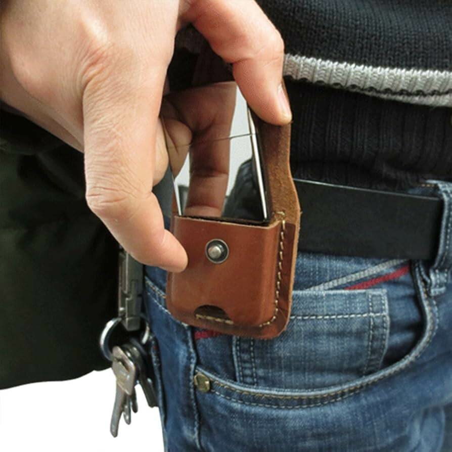 Étui en cuir pour briquet