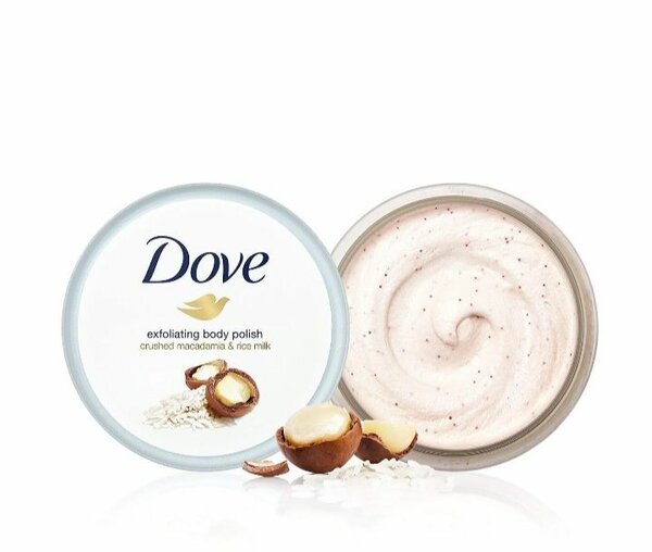 Dove Exfoliating Body Scrub Macadamia & Rice Milk 225ml