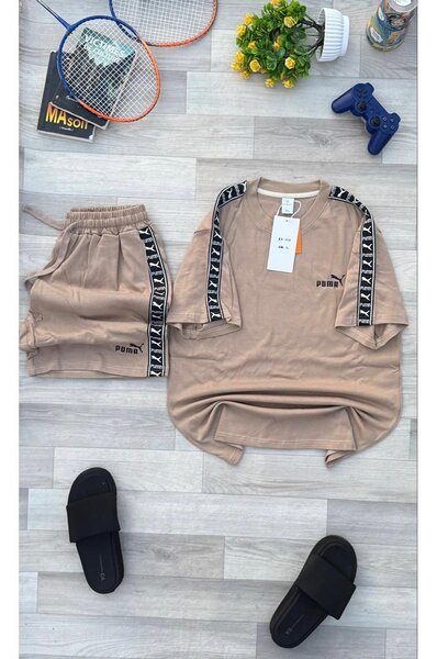 Ensemble de sport beige homme