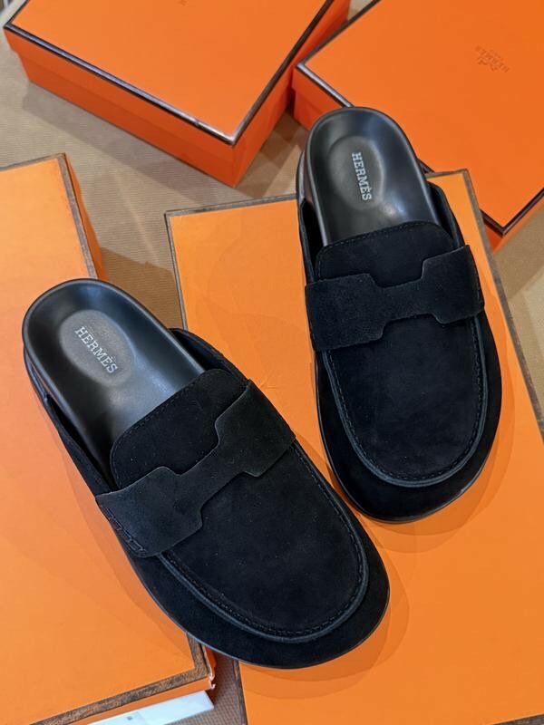 Mules élégantes en cuir pour hommes