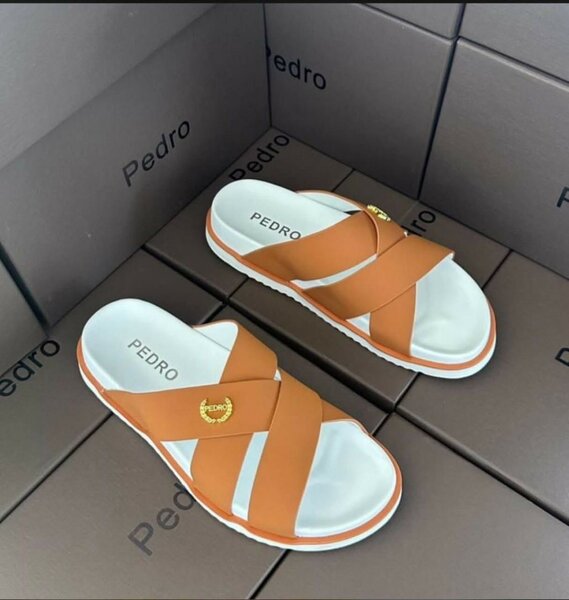 Sandales Pedro en cuir orange