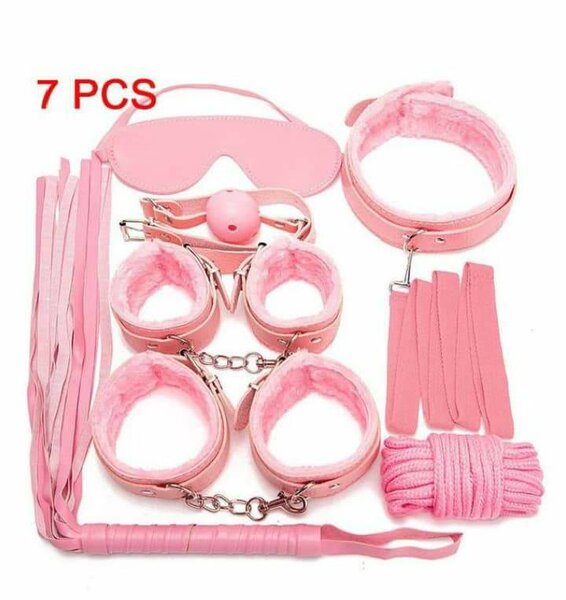 Ensemble BDSM 7 Pièces en Rose