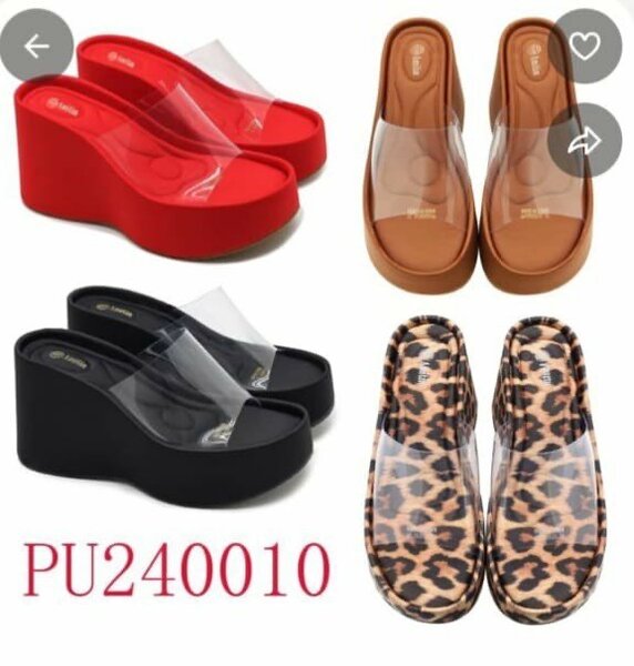 Sandales Compensées Transparentes