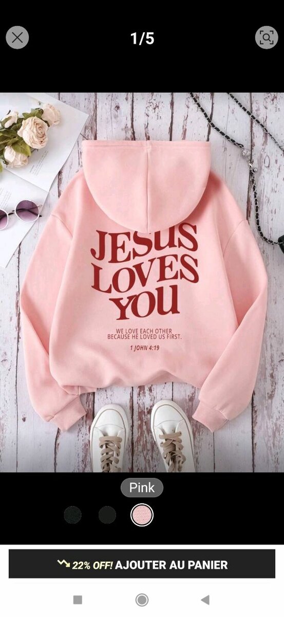 Sweat à Capuche Message Chrétien