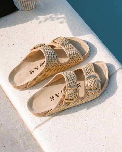 Sandales confortables en paille