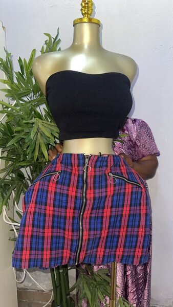 Complet Jupe à carreaux zippée