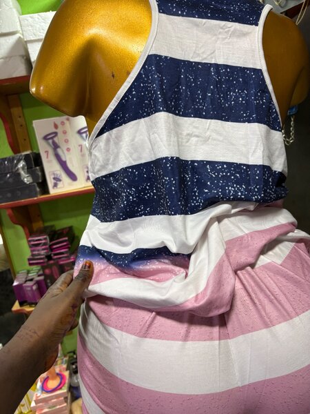 Pyjama d'été rayé femme