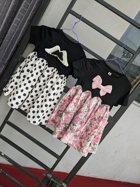 Young Girl Short Sleeve Party Dress