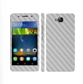 Huawei Y6 Pro White Carbon Fiber Texture Mobile Skin