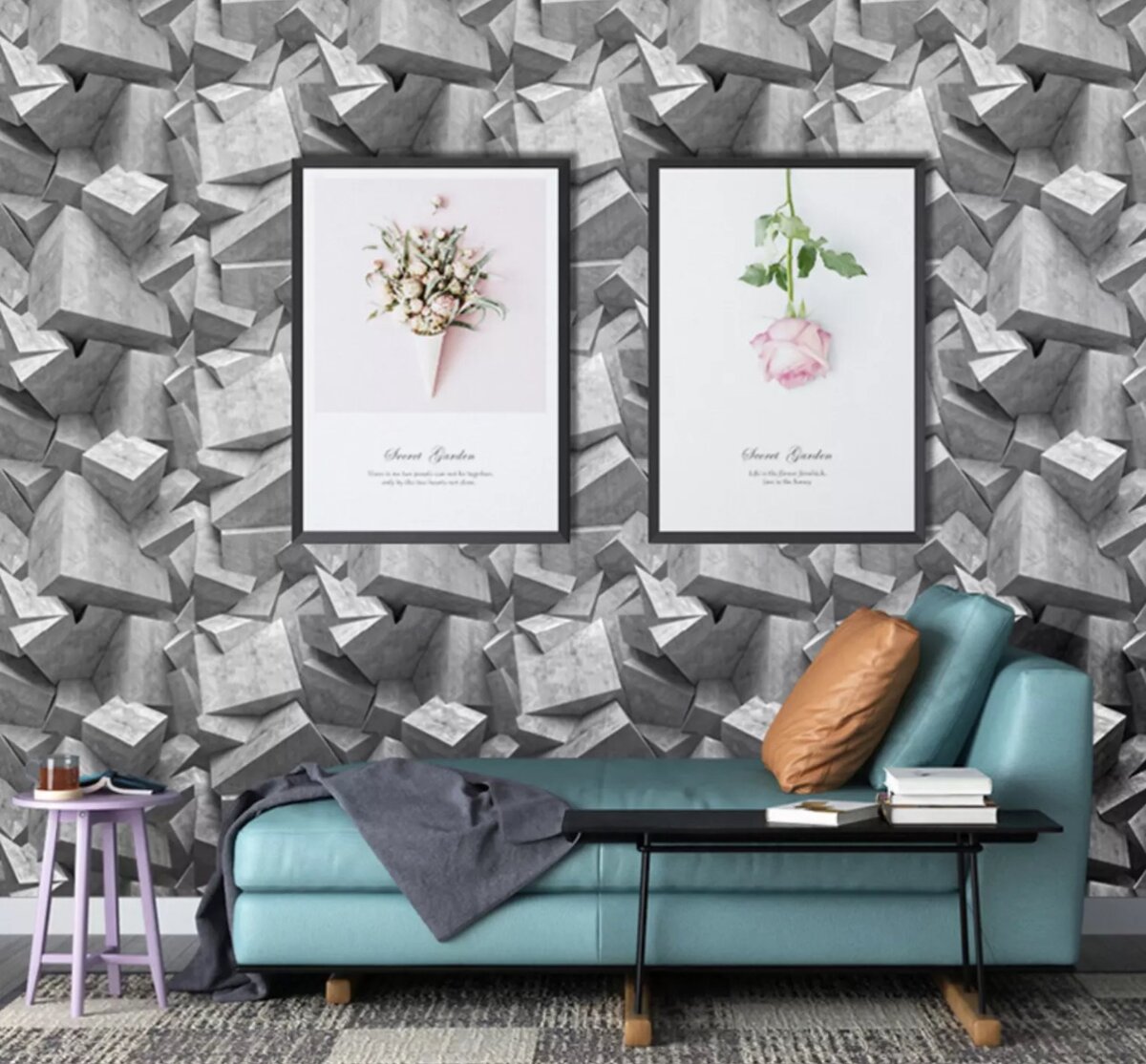 Papier Peint 3D Géométrique