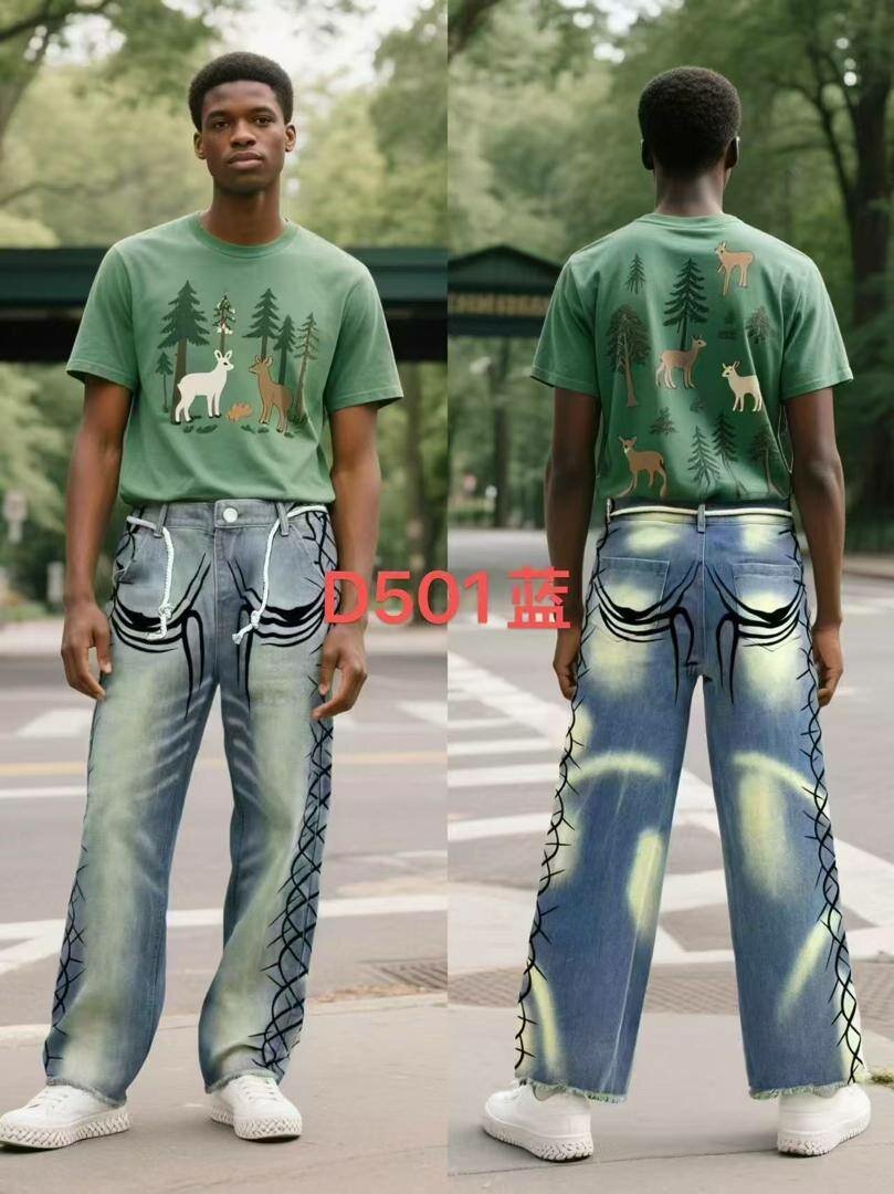 Jeans créatifs décontractés homme