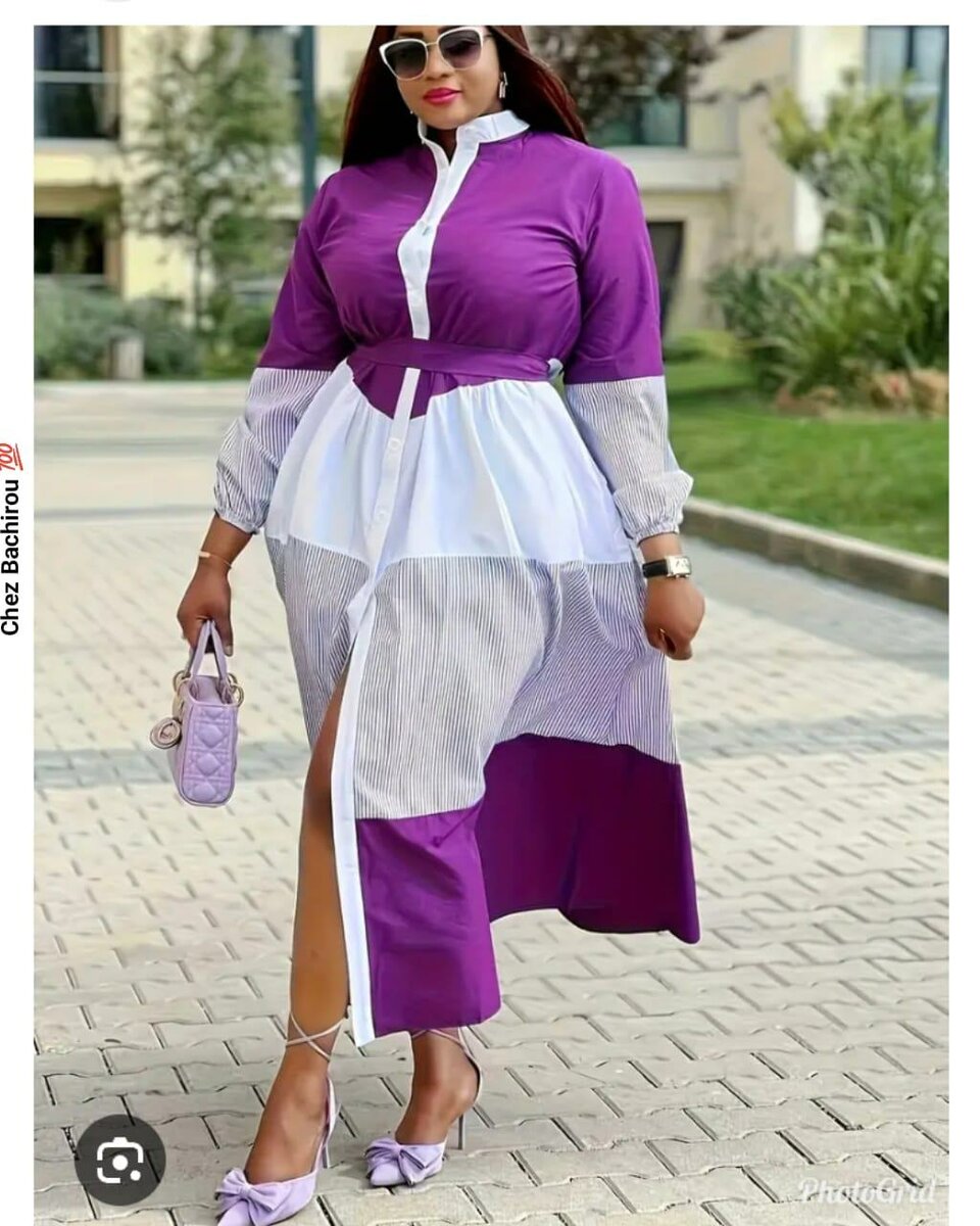 Robe Maxi bicolore élégante