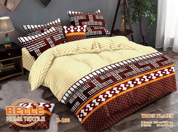 Parure de lit géométrique 3pcs