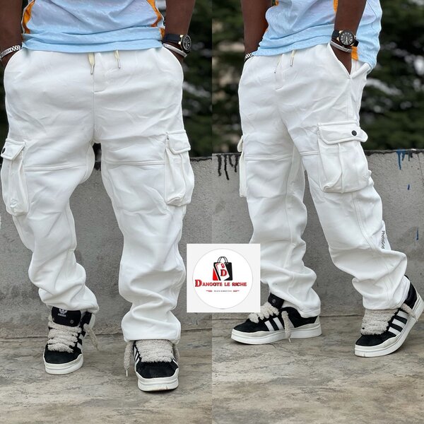 Pantalon Cargo Blanc Hommes