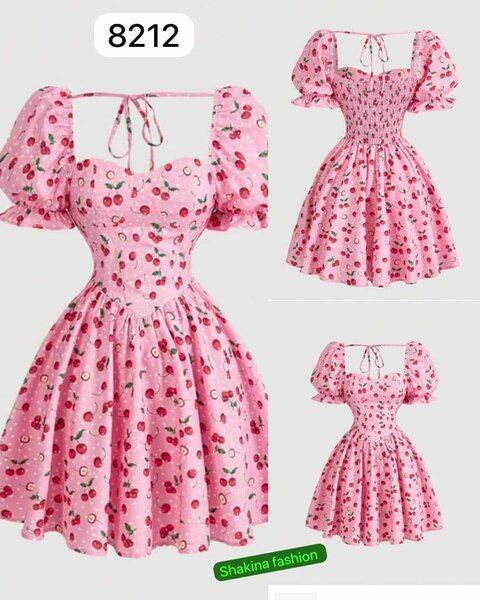 Robe d'été imprimée cerises