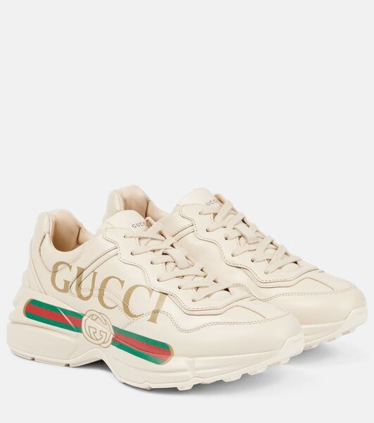 Gucci  Rhyton leather sneakers