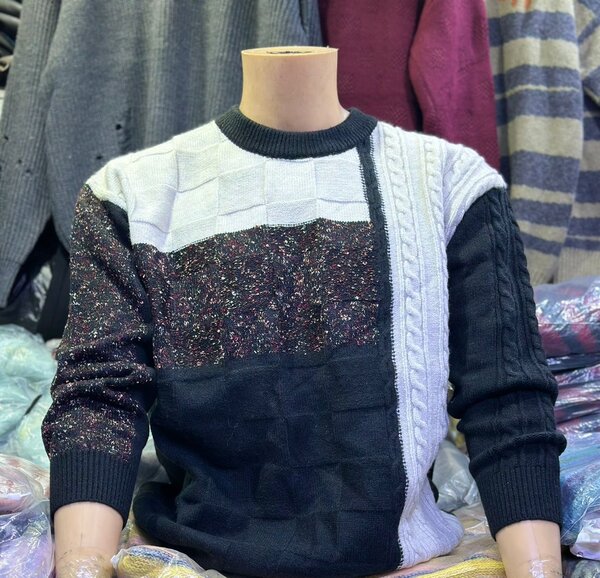 Pull en tricot colorblock