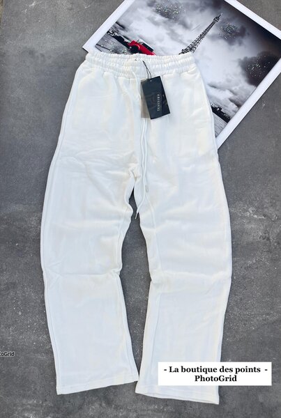 Pantalon de sport blanc unisexe