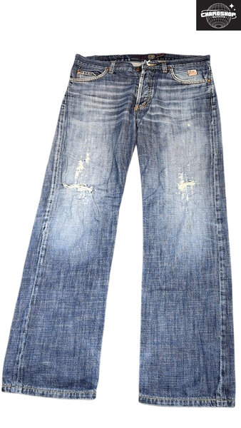 Jeans droit usé homme
