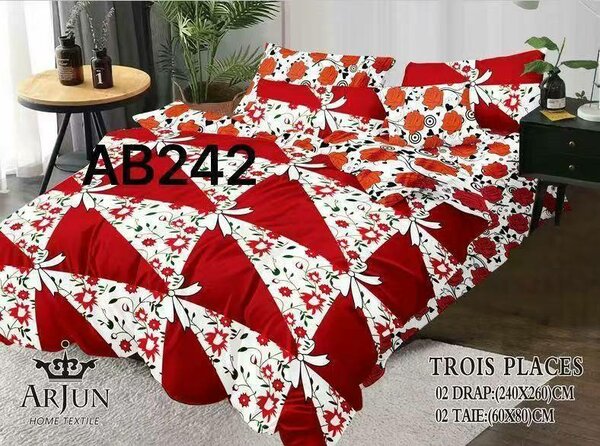 Parure de Lit Floral Rouge