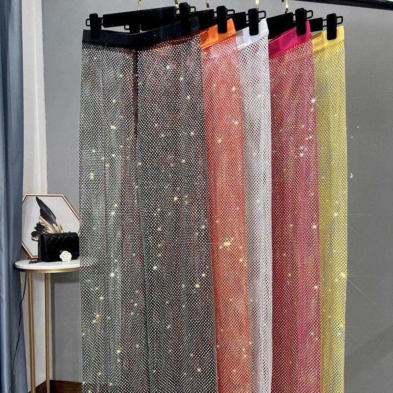 Collants en résille scintillante