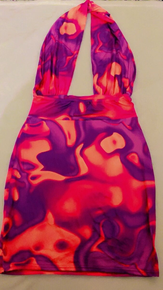 Robe chic à motifs colorés