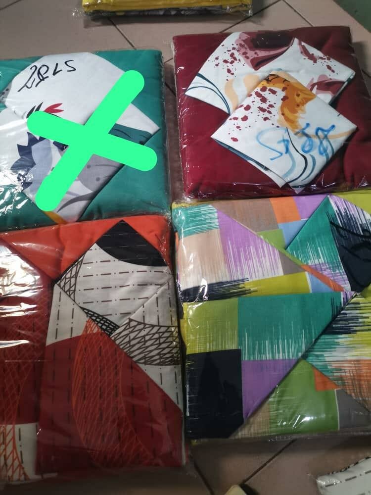 Draps de lit imprimés colorés