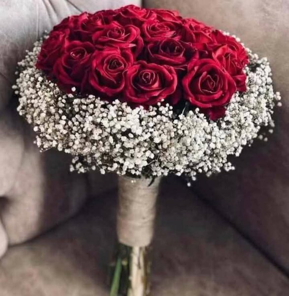 Bouquet de mariée rouge'blanc.