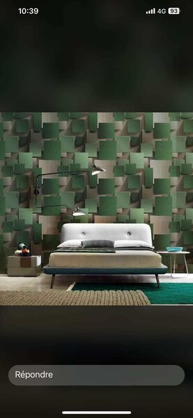 1 rouleau de papier peint adhésif effet marbre noir - imperm