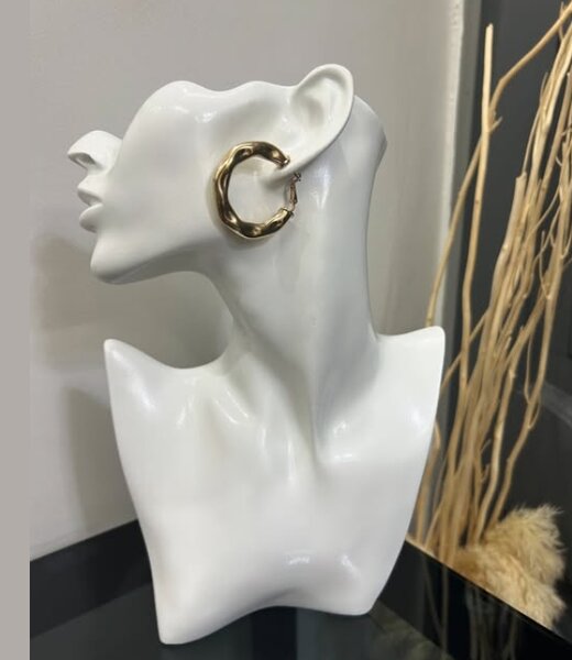 Golden women's earrings Gold hoops ✨✨✨