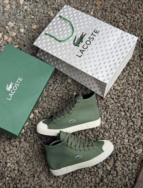 Baskets montantes Lacoste vertes
