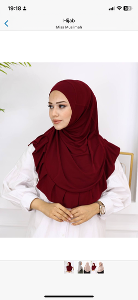 Hijab élégant plissé