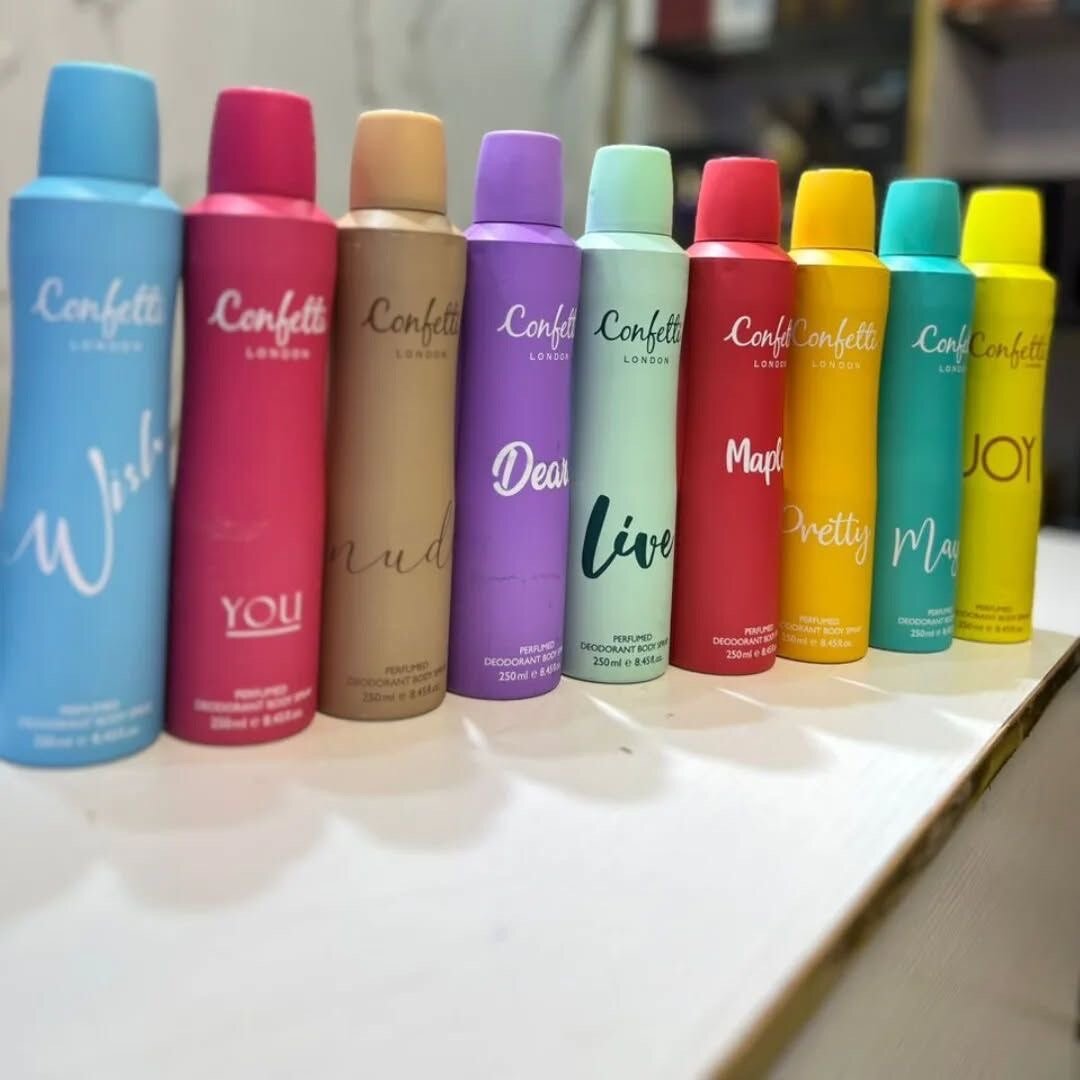 Confetti body spay