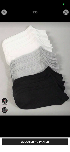 Lot de chaussettes invisibles