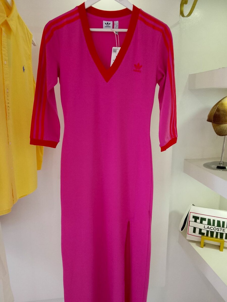 Robe longue rose adidas