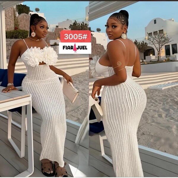 Robe longue blanche élégante