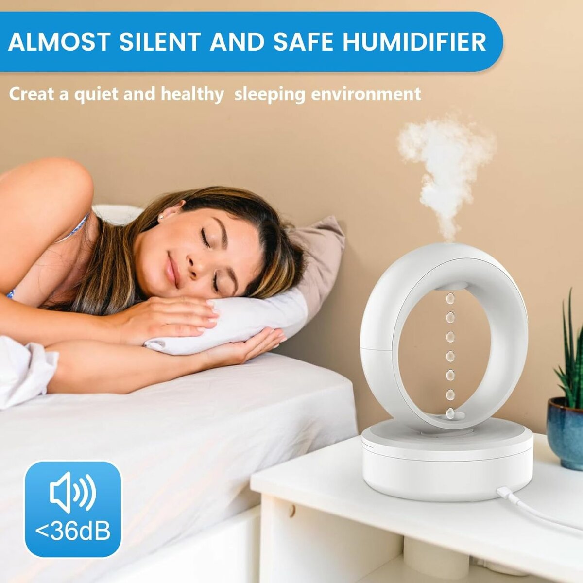Humidificateur Silencieux Design LED