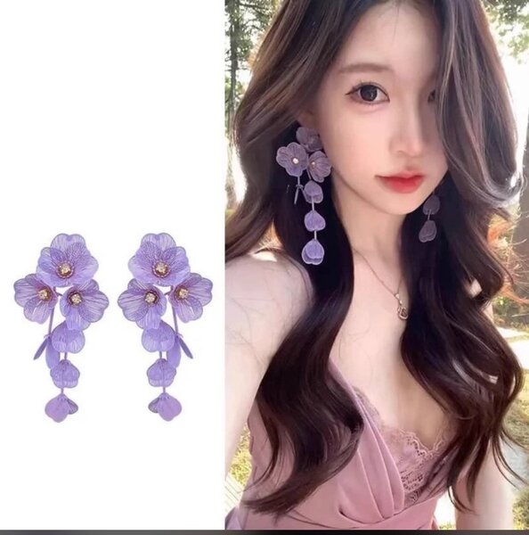 Boucles d'oreilles fleurs élégantes